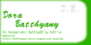 dora batthyany business card